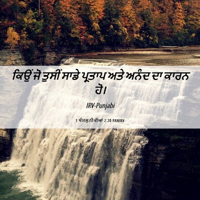 Picture 06 - 1 ਥੱਸਲੁਨੀਕੀਆਂ 2:20 PANIRV - ਕਿਉਂ ਜੋ ਤੁਸੀਂ ਸਾਡੇ - Bible Verse Picture