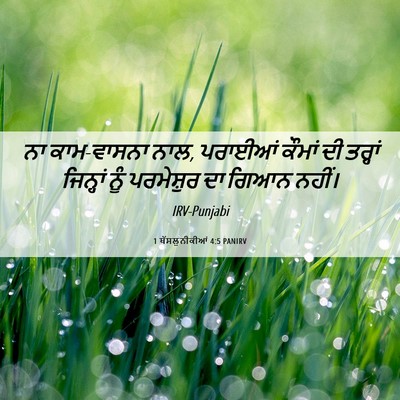 Picture 06 - 1 ਥੱਸਲੁਨੀਕੀਆਂ 4:5 PANIRV - ਨਾ ਕਾਮ-ਵਾਸਨਾ ਨਾਲ, - Bible Verse Picture