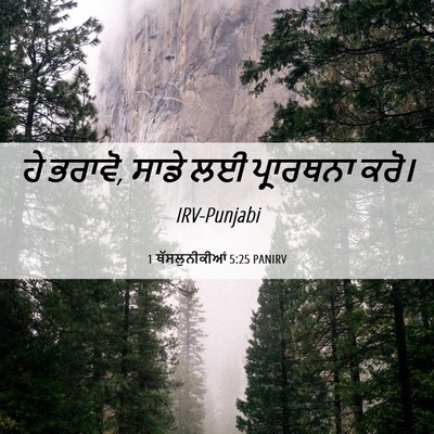Picture 06 - 1 ਥੱਸਲੁਨੀਕੀਆਂ 5:25 PANIRV - ਹੇ ਭਰਾਵੋ, ਸਾਡੇ ਲਈ - Bible Verse Picture