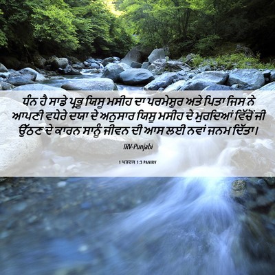 Picture 06 - 1 ਪਤਰਸ 1:3 PANIRV - ਧੰਨ ਹੈ ਸਾਡੇ ਪ੍ਰਭੂ - Bible Verse Picture