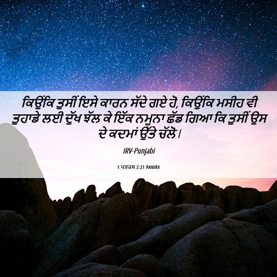 Picture 06 - 1 ਪਤਰਸ 2:21 PANIRV - ਕਿਉਂਕਿ ਤੁਸੀਂ ਇਸੇ - Bible Verse Picture