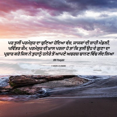 Picture 06 - 1 ਪਤਰਸ 2:9 PANIRV - ਪਰ ਤੁਸੀਂ ਪਰਮੇਸ਼ੁਰ - Bible Verse Picture