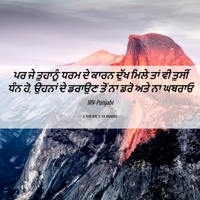 Picture 06 - 1 ਪਤਰਸ 3:14 PANIRV - ਪਰ ਜੇ ਤੁਹਾਨੂੰ ਧਰਮ - Bible Verse Picture