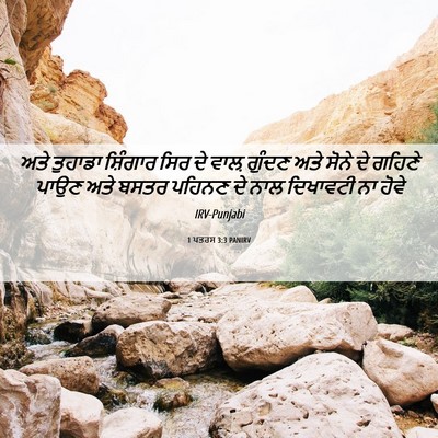 Picture 06 - 1 ਪਤਰਸ 3:3 PANIRV - ਅਤੇ ਤੁਹਾਡਾ - Bible Verse Picture