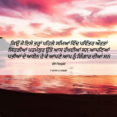 Picture 06 - 1 ਪਤਰਸ 3:5 PANIRV - ਕਿਉਂ ਜੋ ਇਸੇ ਤਰ੍ਹਾਂ - Bible Verse Picture