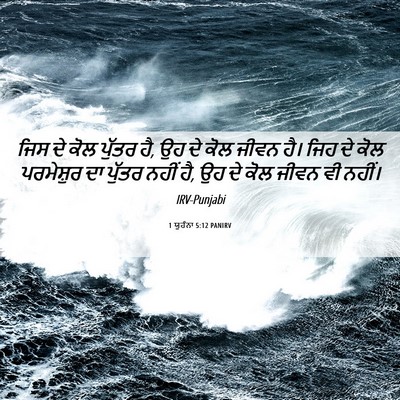 Picture 06 - 1 ਯੂਹੰਨਾ 5:12 PANIRV - ਜਿਸ ਦੇ ਕੋਲ ਪੁੱਤਰ - Bible Verse Picture