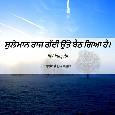 Picture 06 - 1 ਰਾਜਿਆਂ 1:46 PANIRV - ਸੁਲੇਮਾਨ ਰਾਜ ਗੱਦੀ - Bible Verse Picture