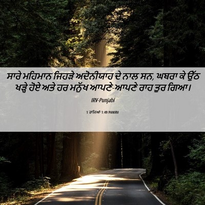 Picture 06 - 1 ਰਾਜਿਆਂ 1:49 PANIRV - ਸਾਰੇ ਮਹਿਮਾਨ ਜਿਹੜੇ - Bible Verse Picture