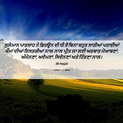 Picture 06 - 1 ਰਾਜਿਆਂ 11:1 PANIRV - ਸੁਲੇਮਾਨ ਪਾਤਸ਼ਾਹ - Bible Verse Picture