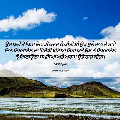 Picture 06 - 1 ਰਾਜਿਆਂ 11:25 PANIRV - ਉਸ ਬਦੀ ਤੋਂ ਬਿਨਾਂ - Bible Verse Picture