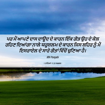 Picture 06 - 1 ਰਾਜਿਆਂ 11:32 PANIRV - ਪਰ ਮੈਂ ਆਪਣੇ ਦਾਸ - Bible Verse Picture
