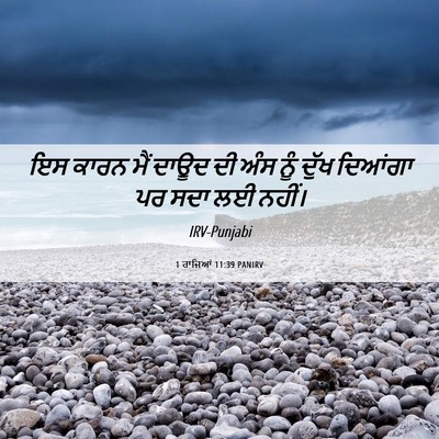 Picture 06 - 1 ਰਾਜਿਆਂ 11:39 PANIRV - ਇਸ ਕਾਰਨ ਮੈਂ ਦਾਊਦ ਦੀ - Bible Verse Picture