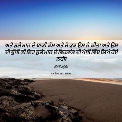 Picture 06 - 1 ਰਾਜਿਆਂ 11:41 PANIRV - ਅਤੇ ਸੁਲੇਮਾਨ ਦੇ - Bible Verse Picture
