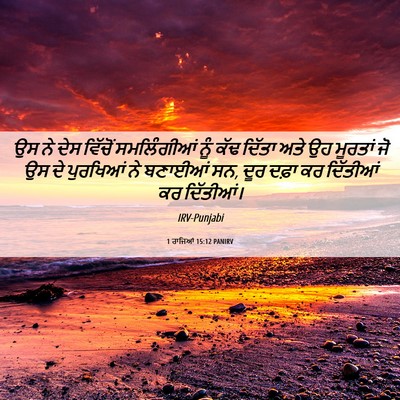 Picture 06 - 1 ਰਾਜਿਆਂ 15:12 PANIRV - ਉਸ ਨੇ ਦੇਸ ਵਿੱਚੋਂ - Bible Verse Picture