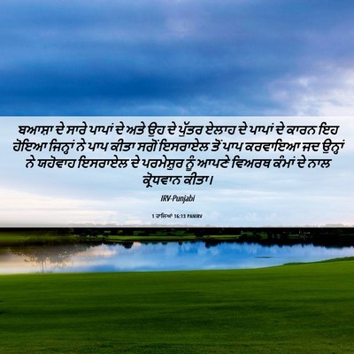 Picture 06 - 1 ਰਾਜਿਆਂ 16:13 PANIRV - ਬਆਸ਼ਾ ਦੇ ਸਾਰੇ - Bible Verse Picture