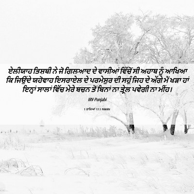 Picture 06 - 1 ਰਾਜਿਆਂ 17:1 PANIRV - ਏਲੀਯਾਹ ਤਿਸ਼ਬੀ ਨੇ - Bible Verse Picture