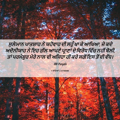 Picture 06 - 1 ਰਾਜਿਆਂ 2:23 PANIRV - ਸੁਲੇਮਾਨ ਪਾਤਸ਼ਾਹ - Bible Verse Picture