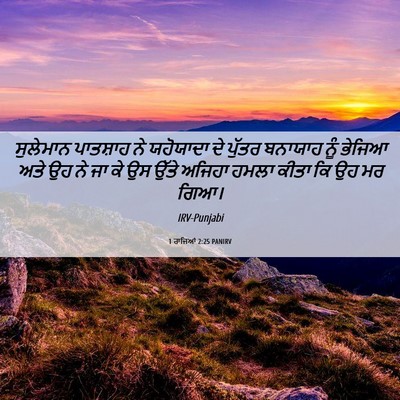 Picture 06 - 1 ਰਾਜਿਆਂ 2:25 PANIRV - ਸੁਲੇਮਾਨ ਪਾਤਸ਼ਾਹ - Bible Verse Picture