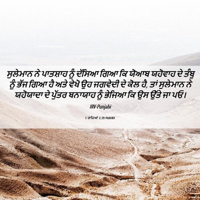 Picture 06 - 1 ਰਾਜਿਆਂ 2:29 PANIRV - ਸੁਲੇਮਾਨ ਨੇ - Bible Verse Picture