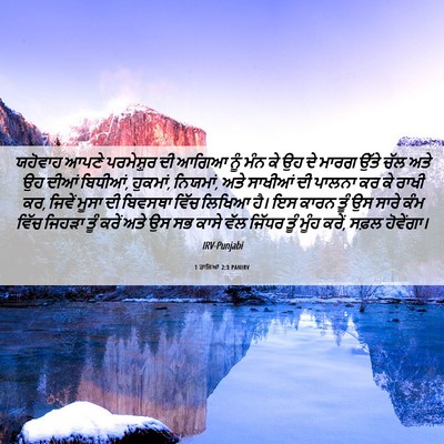 Picture 06 - 1 ਰਾਜਿਆਂ 2:3 PANIRV - ਯਹੋਵਾਹ ਆਪਣੇ - Bible Verse Picture