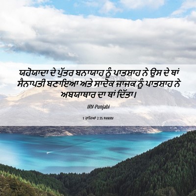 Picture 06 - 1 ਰਾਜਿਆਂ 2:35 PANIRV - ਯਹੋਯਾਦਾ ਦੇ ਪੁੱਤਰ - Bible Verse Picture