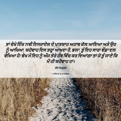 Picture 06 - 1 ਰਾਜਿਆਂ 20:13 PANIRV - ਤਾਂ ਵੇਖੋ ਇੱਕ ਨਬੀ - Bible Verse Picture