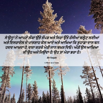 Picture 06 - 1 ਰਾਜਿਆਂ 20:32 PANIRV - ਸੋ ਉਨ੍ਹਾਂ ਨੇ ਆਪਣੇ - Bible Verse Picture