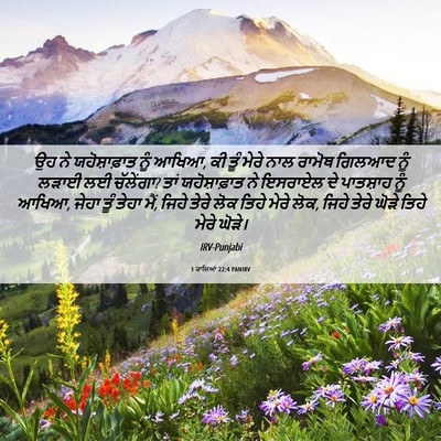 Picture 06 - 1 ਰਾਜਿਆਂ 22:4 PANIRV - ਉਹ ਨੇ ਯਹੋਸ਼ਾਫ਼ਾਤ - Bible Verse Picture