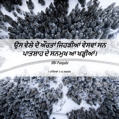 Picture 06 - 1 ਰਾਜਿਆਂ 3:16 PANIRV - ਉਸ ਵੇਲੇ ਦੋ ਔਰਤਾਂ - Bible Verse Picture