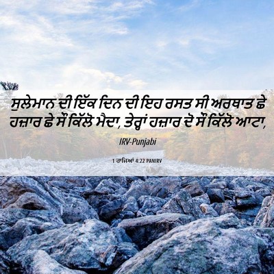 Picture 06 - 1 ਰਾਜਿਆਂ 4:22 PANIRV - ਸੁਲੇਮਾਨ ਦੀ ਇੱਕ ਦਿਨ - Bible Verse Picture