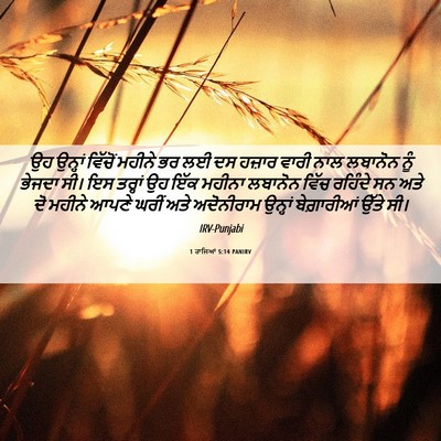 Picture 06 - 1 ਰਾਜਿਆਂ 5:14 PANIRV - ਉਹ ਉਨ੍ਹਾਂ ਵਿੱਚੋਂ - Bible Verse Picture