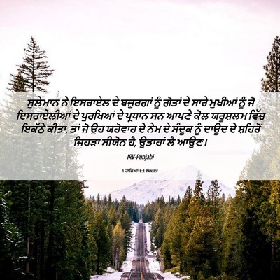 Picture 06 - 1 ਰਾਜਿਆਂ 8:1 PANIRV - ਸੁਲੇਮਾਨ ਨੇ ਇਸਰਾਏਲ - Bible Verse Picture