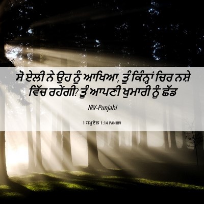 Picture 06 - 1 ਸਮੂਏਲ 1:14 PANIRV - ਸੋ ਏਲੀ ਨੇ ਉਹ ਨੂੰ - Bible Verse Picture