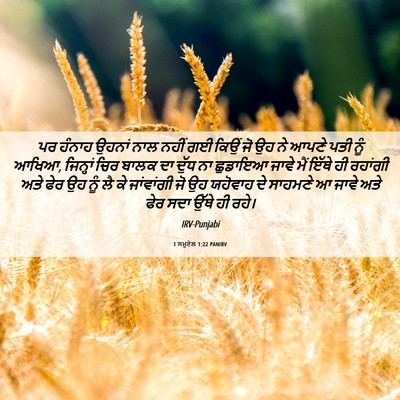 Picture 06 - 1 ਸਮੂਏਲ 1:22 PANIRV - ਪਰ ਹੰਨਾਹ ਉਹਨਾਂ ਨਾਲ - Bible Verse Picture