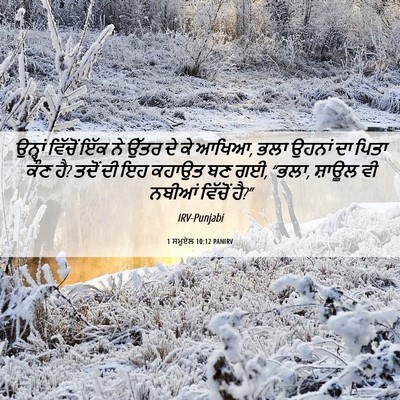 Picture 06 - 1 ਸਮੂਏਲ 10:12 PANIRV - ਉਨ੍ਹਾਂ ਵਿੱਚੋਂ ਇੱਕ - Bible Verse Picture