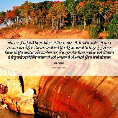 Picture 06 - 1 ਸਮੂਏਲ 10:2 PANIRV - ਅੱਜ ਜਦ ਤੂੰ ਮੇਰੇ - Bible Verse Picture