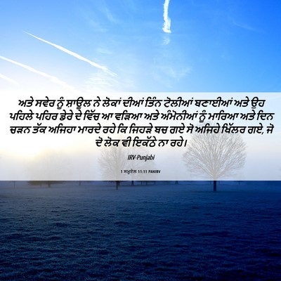 Picture 06 - 1 ਸਮੂਏਲ 11:11 PANIRV - ਅਤੇ ਸਵੇਰ ਨੂੰ ਸ਼ਾਊਲ - Bible Verse Picture