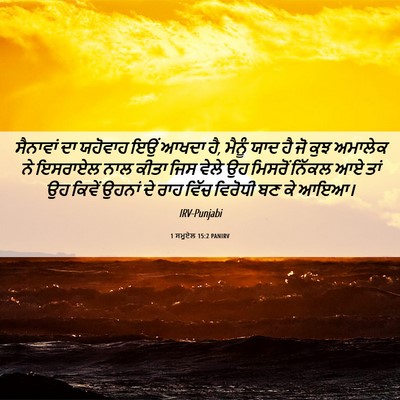 Picture 06 - 1 ਸਮੂਏਲ 15:2 PANIRV - ਸੈਨਾਵਾਂ ਦਾ ਯਹੋਵਾਹ - Bible Verse Picture