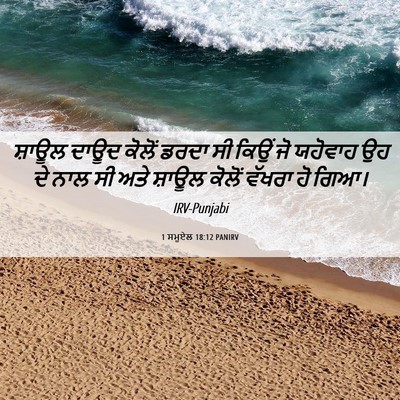 Picture 06 - 1 ਸਮੂਏਲ 18:12 PANIRV - ਸ਼ਾਊਲ ਦਾਊਦ ਕੋਲੋਂ - Bible Verse Picture