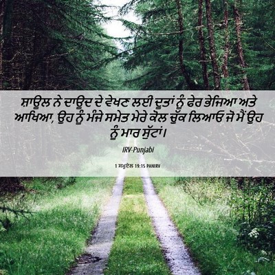 Picture 06 - 1 ਸਮੂਏਲ 19:15 PANIRV - ਸ਼ਾਊਲ ਨੇ ਦਾਊਦ ਦੇ - Bible Verse Picture
