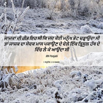 Picture 06 - 1 ਸਮੂਏਲ 2:13 PANIRV - ਜਾਜਕਾਂ ਦੀ ਰੀਤ ਇਹ ਸੀ - Bible Verse Picture