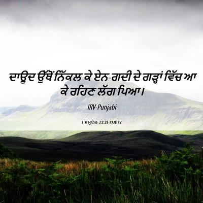 Picture 06 - 1 ਸਮੂਏਲ 23:29 PANIRV - ਦਾਊਦ ਉੱਥੋਂ ਨਿੱਕਲ - Bible Verse Picture