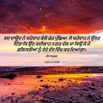 Picture 06 - 1 ਸਮੂਏਲ 23:4 PANIRV - ਤਦ ਦਾਊਦ ਨੇ ਯਹੋਵਾਹ - Bible Verse Picture