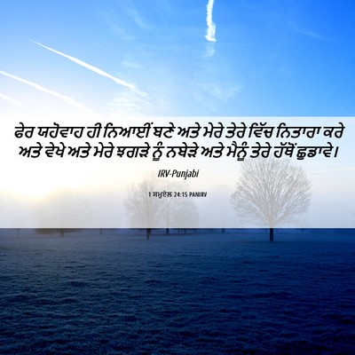Picture 06 - 1 ਸਮੂਏਲ 24:15 PANIRV - ਫੇਰ ਯਹੋਵਾਹ ਹੀ - Bible Verse Picture