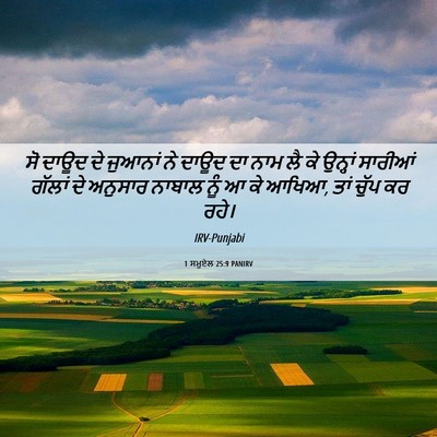 Picture 06 - 1 ਸਮੂਏਲ 25:9 PANIRV - ਸੋ ਦਾਊਦ ਦੇ ਜੁਆਨਾਂ - Bible Verse Picture