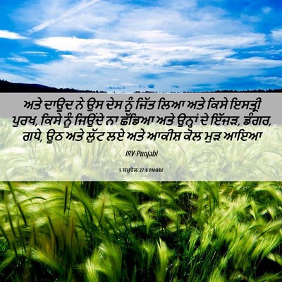 Picture 06 - 1 ਸਮੂਏਲ 27:9 PANIRV - ਅਤੇ ਦਾਊਦ ਨੇ ਉਸ ਦੇਸ - Bible Verse Picture