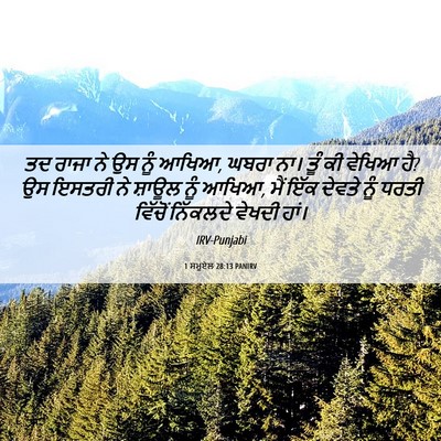 Picture 06 - 1 ਸਮੂਏਲ 28:13 PANIRV - ਤਦ ਰਾਜਾ ਨੇ ਉਸ ਨੂੰ - Bible Verse Picture