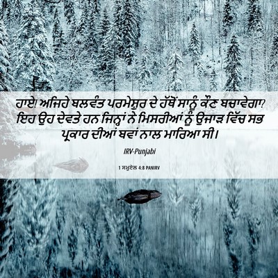 Picture 06 - 1 ਸਮੂਏਲ 4:8 PANIRV - ਹਾਏ! ਅਜਿਹੇ ਬਲਵੰਤ - Bible Verse Picture