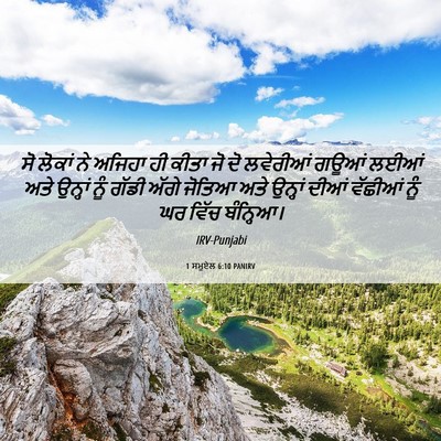 Picture 06 - 1 ਸਮੂਏਲ 6:10 PANIRV - ਸੋ ਲੋਕਾਂ ਨੇ ਅਜਿਹਾ - Bible Verse Picture