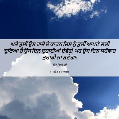 Picture 06 - 1 ਸਮੂਏਲ 8:18 PANIRV - ਅਤੇ ਤੁਸੀਂ ਉਸ ਰਾਜੇ - Bible Verse Picture